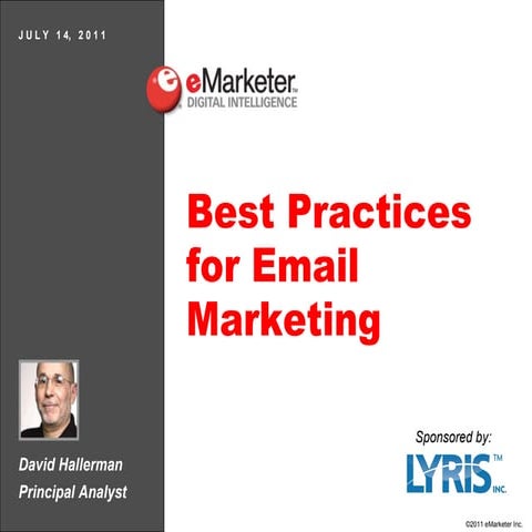 eMarketer Webinar: Best Practices for Email Marketing