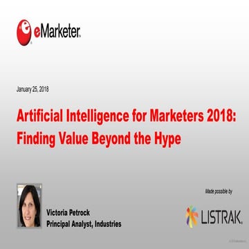 eMarketer Webinar: Artificial Intelligence—Finding Value Beyond the Hype