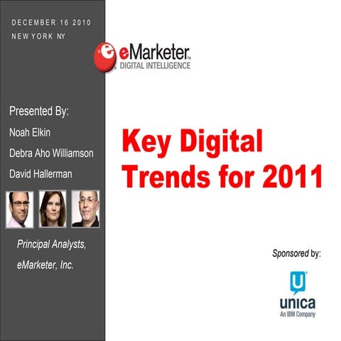 eMarketer Webinar: Key Digital Trends for 2011