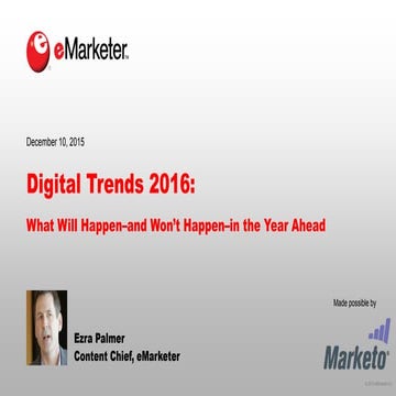 eMarketer Webinar: Key Digital Trends for 2016