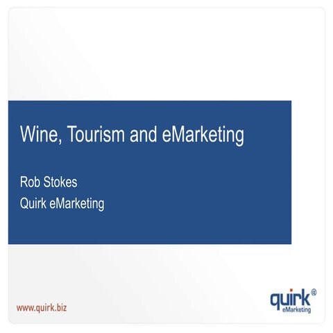 eMarketing For Wine Tourism