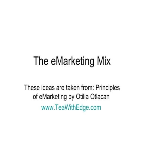 E Marketing Mix