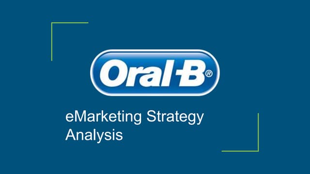 Oral-B e-marketing Strategy