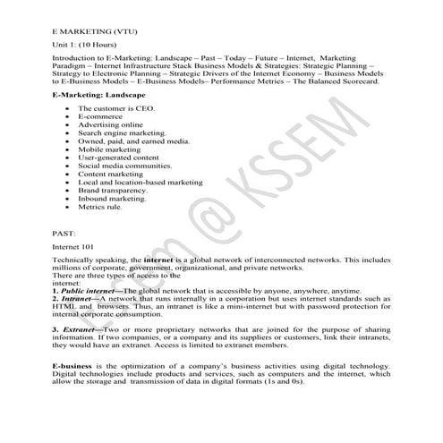 E marketing vtu notes