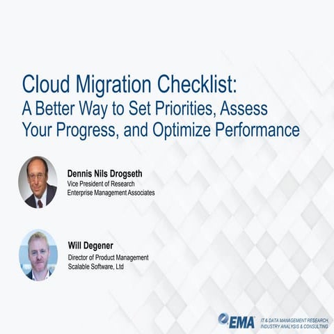 Cloud Migration Checklist: A Better Way to Set Priorities, Assess Your Progre...