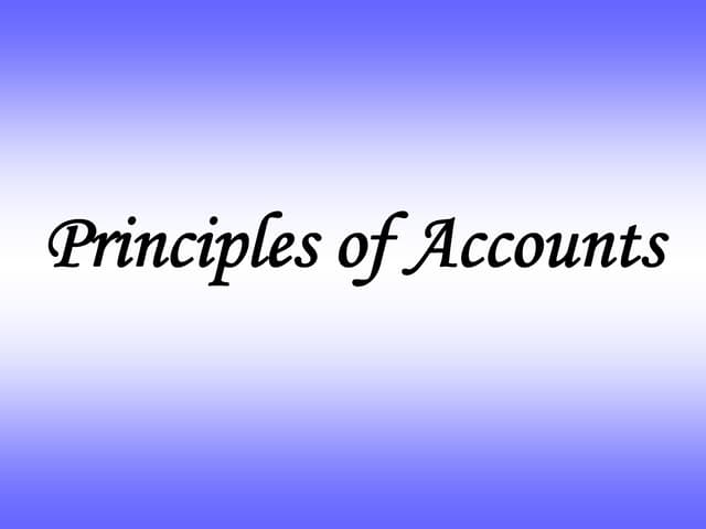 Principal Of Account