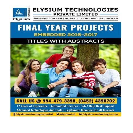 IEEE Embedded Systems Top most Projects 2016-17  for Engineering Students Fre...