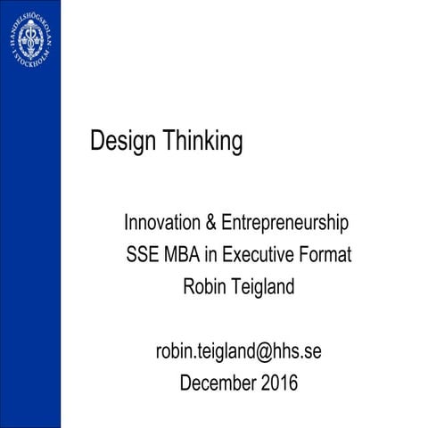 Design Thinking for Exec MBA