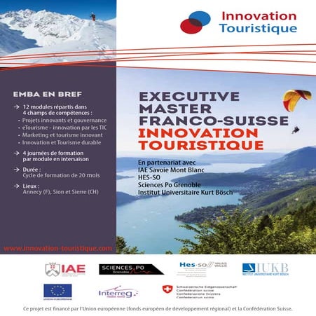 EMBA en innovation touristique