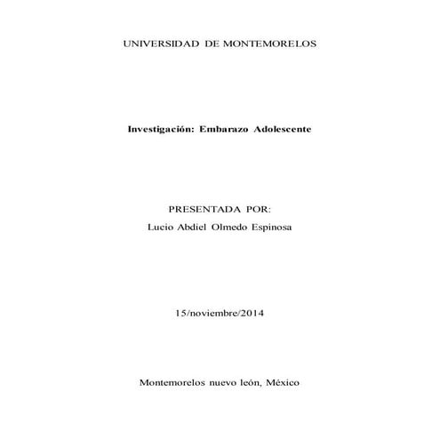 Embarazo adolescente