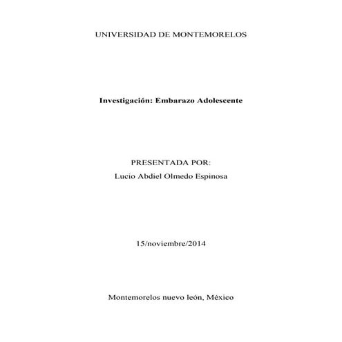 Embarazo adolescente