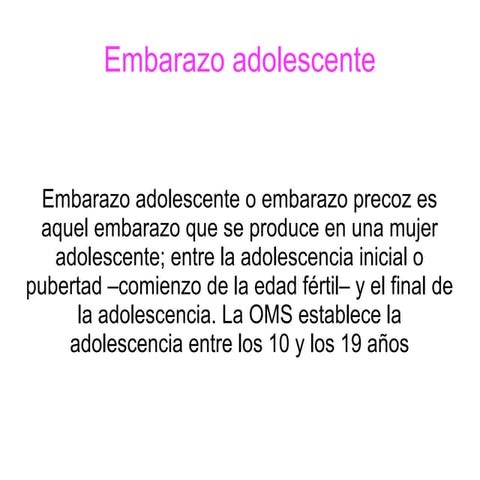 Embarazo adolescente