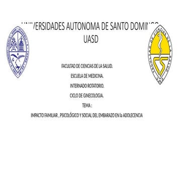 EMBARAZO ADOLESCENTE. internado de obstetricia y ginecologia