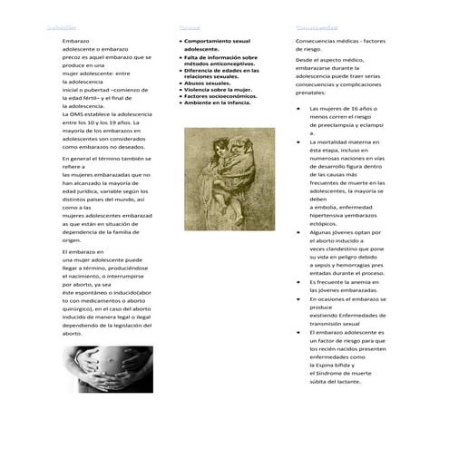 Embarazo en la adolescencia