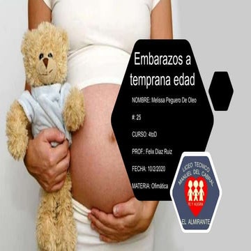 Embarazos a temprana edad