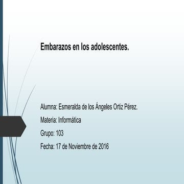 Embarazos en los adolescentes