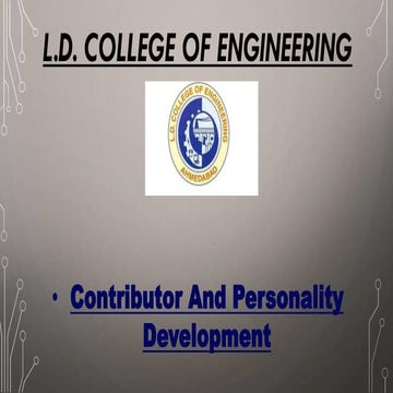 Embarking on the journey to contributorship | PPT