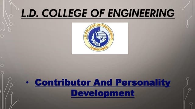 Embarking on the journey to contributorship | PPT