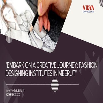Embark on a Creative Journey Fashion Designing Institutes in Meerut.pdf