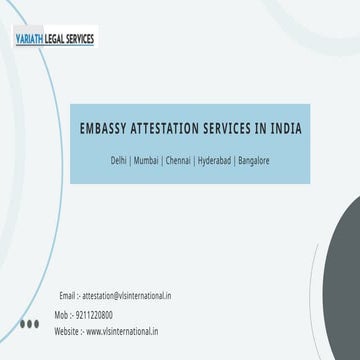 Embassy Attestation in India – Delhi, Mumbai, Chennai, Hyderabad & Bangalore