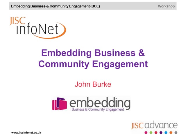 Embedding Business and Community Engagement