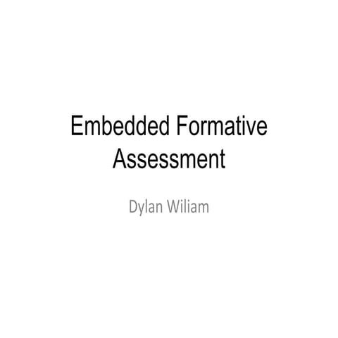Embedded formative assessment