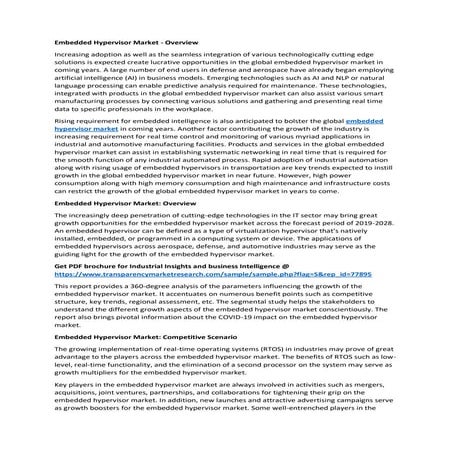 Embedded Hypervisor Market - Global Industry Analysis, Size