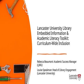 Embedded information and academic literacy toolkit curriculum-wide ...