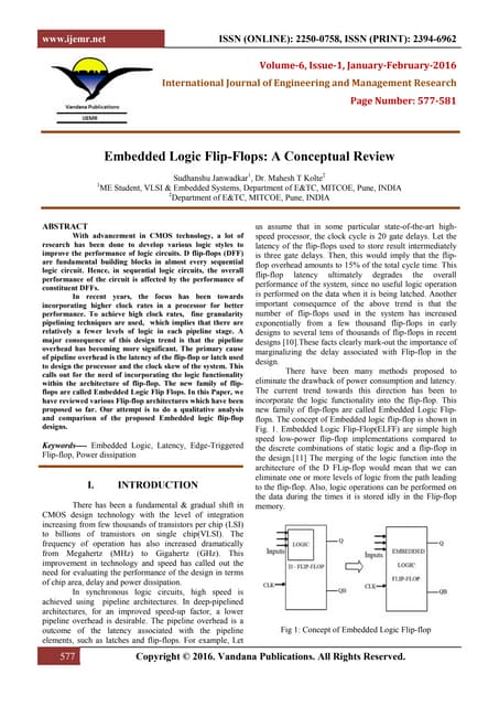Embedded Logic Flip-Flops: A Conceptual Review