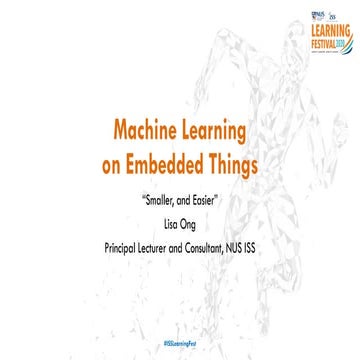 Smaller and Easier: Machine Learning on Embedded Things | PPT
