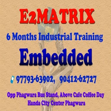 6months industrial training in embedded, ludhiana