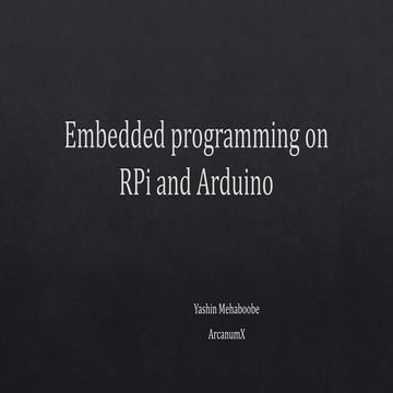 Embedded programming on r pi and arduino