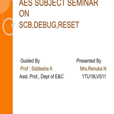 presentation on SCB,DEBUG,RESET of Arm Cortex processor
