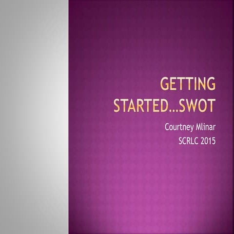 Embedded Librarianship: Next Steps- SWOT Analysis