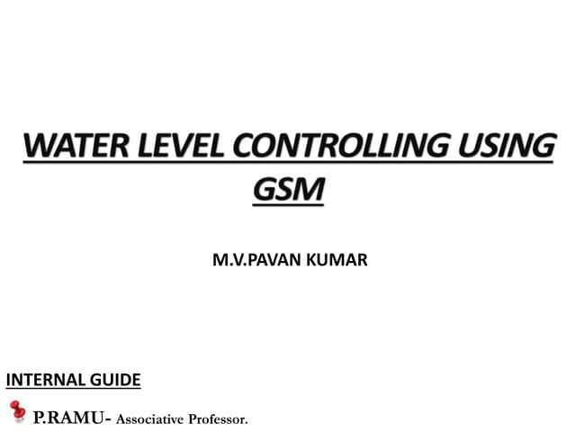 automatic water level controlling using gsm system