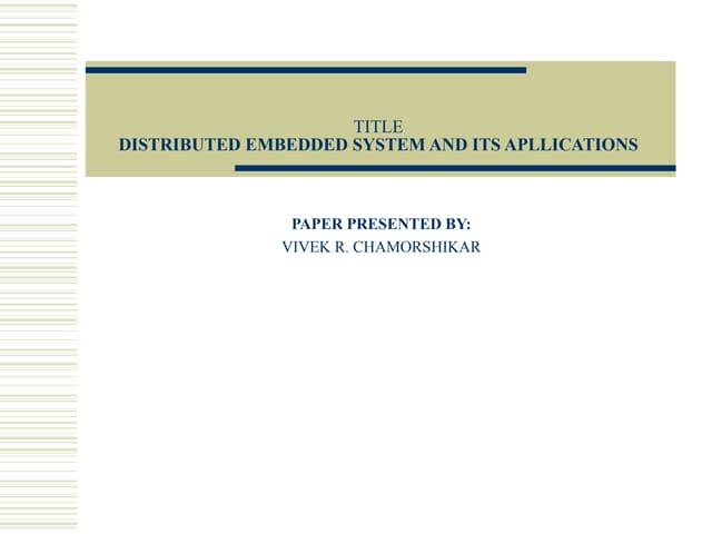 Embedded system ppt