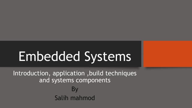 Embedded systems  الانظمة المدمجة 
