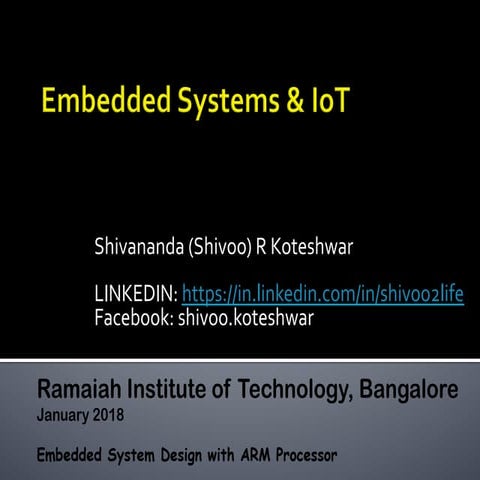Embedded Systems and IoT | PDF