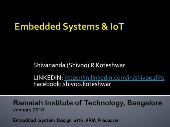 Embedded Systems and IoT