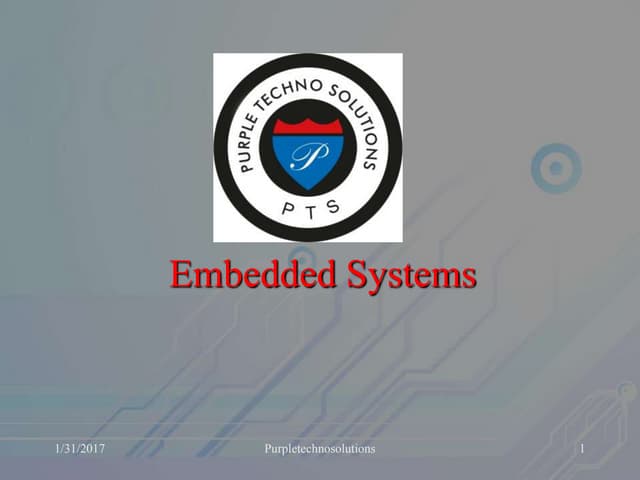 Embedded systems intrduction