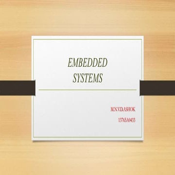 Embedded systems ppt