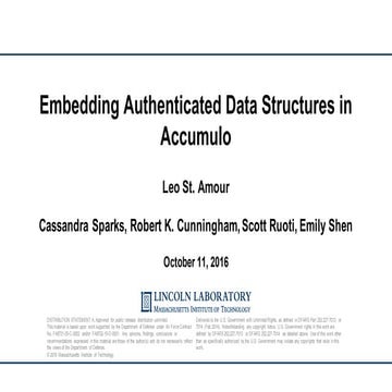 Accumulo Summit 2016: Embedding Authenticated Data Structures in Accumulo