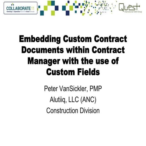 Embedding custom contract documents within contract manager with the use of c...