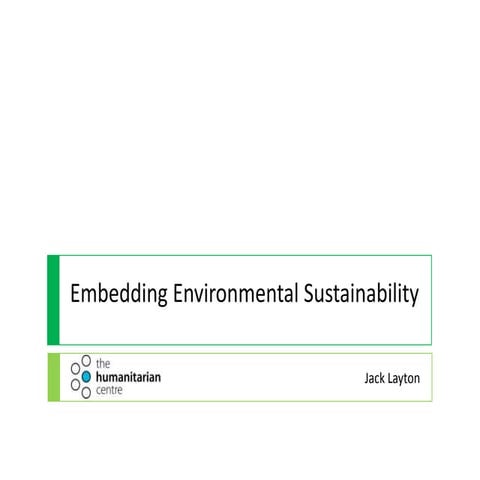 Embedding environmental sustainability presentation