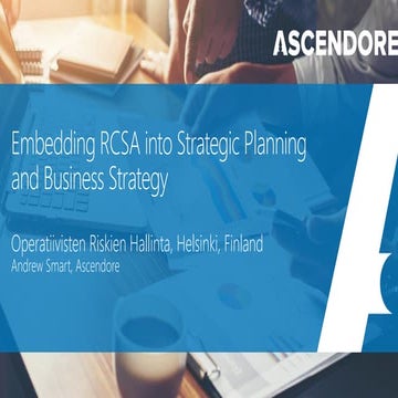 Embedding RCSA into Strategic Planning and Business Strategy