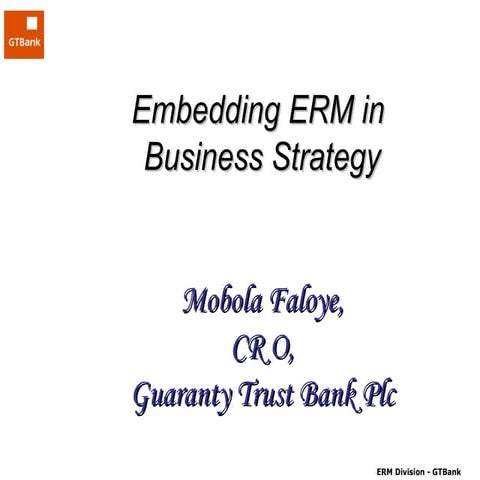 Embedding Rm In Business Strategy