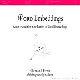 Word Embeddings - Introduction