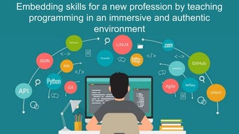 Embedding skills for a new profession by teaching programming in an immersive...