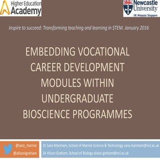 Embedding vocational career develop...