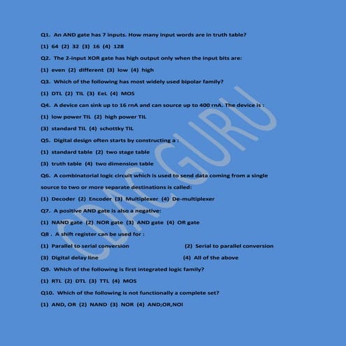 Some question for Section C (Embeded )